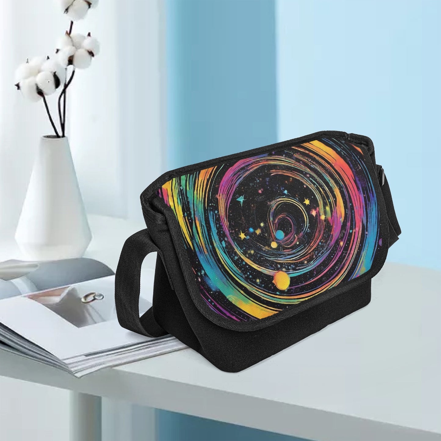 Psychedelic Space Messenger Bag