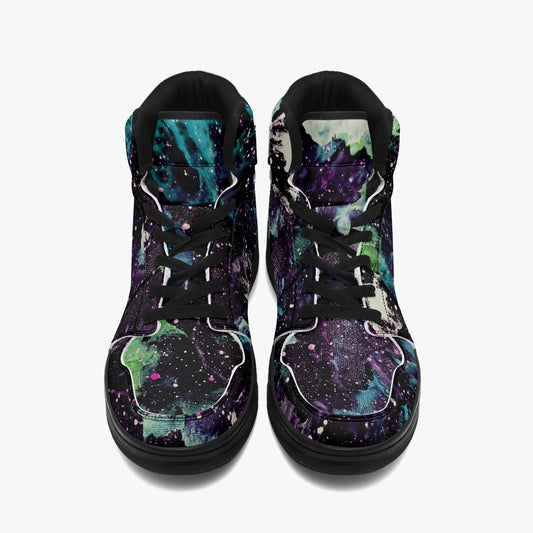 Galactic Storm Black-sole AJ High Top Sneakers