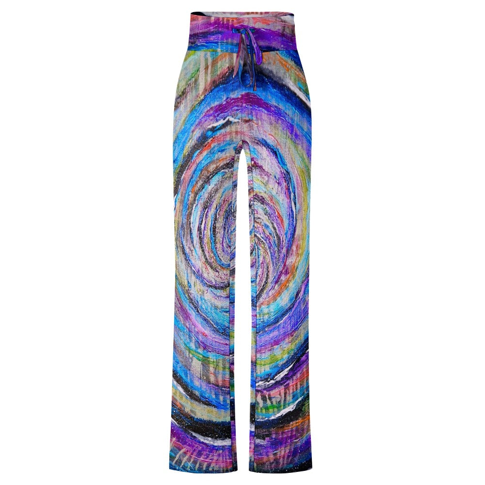 Galactic Whirlpool Straight Lace-Up Yoga Pants