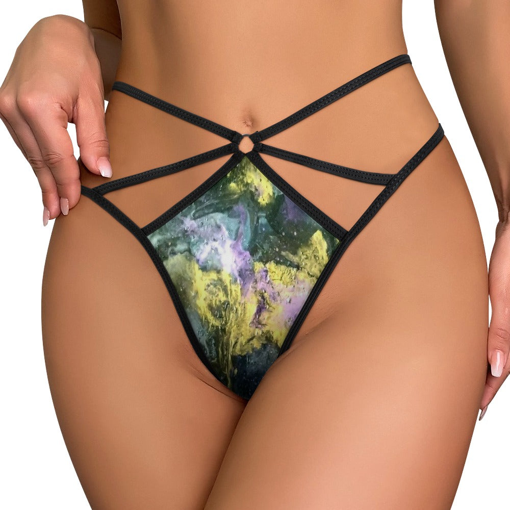 Golden Galaxy T-back Thong