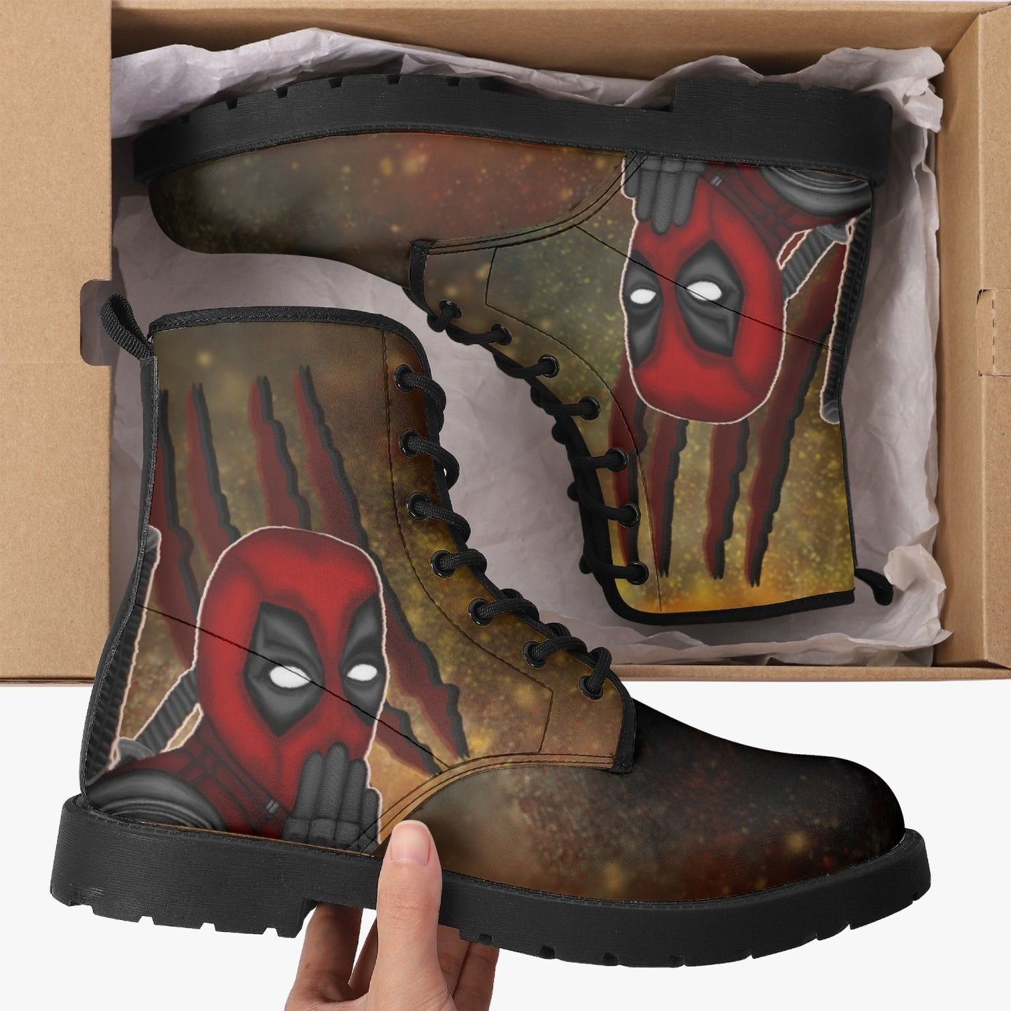 Deadpool/Wolverine Trendy Leather Boots