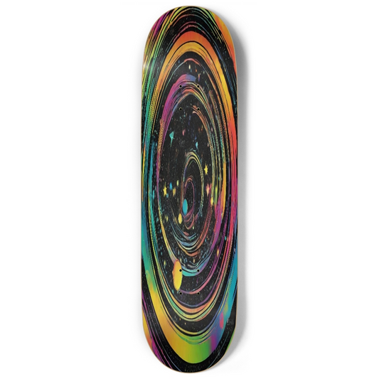 Glow in the Dark Psychedelic Space Custom Skateboard