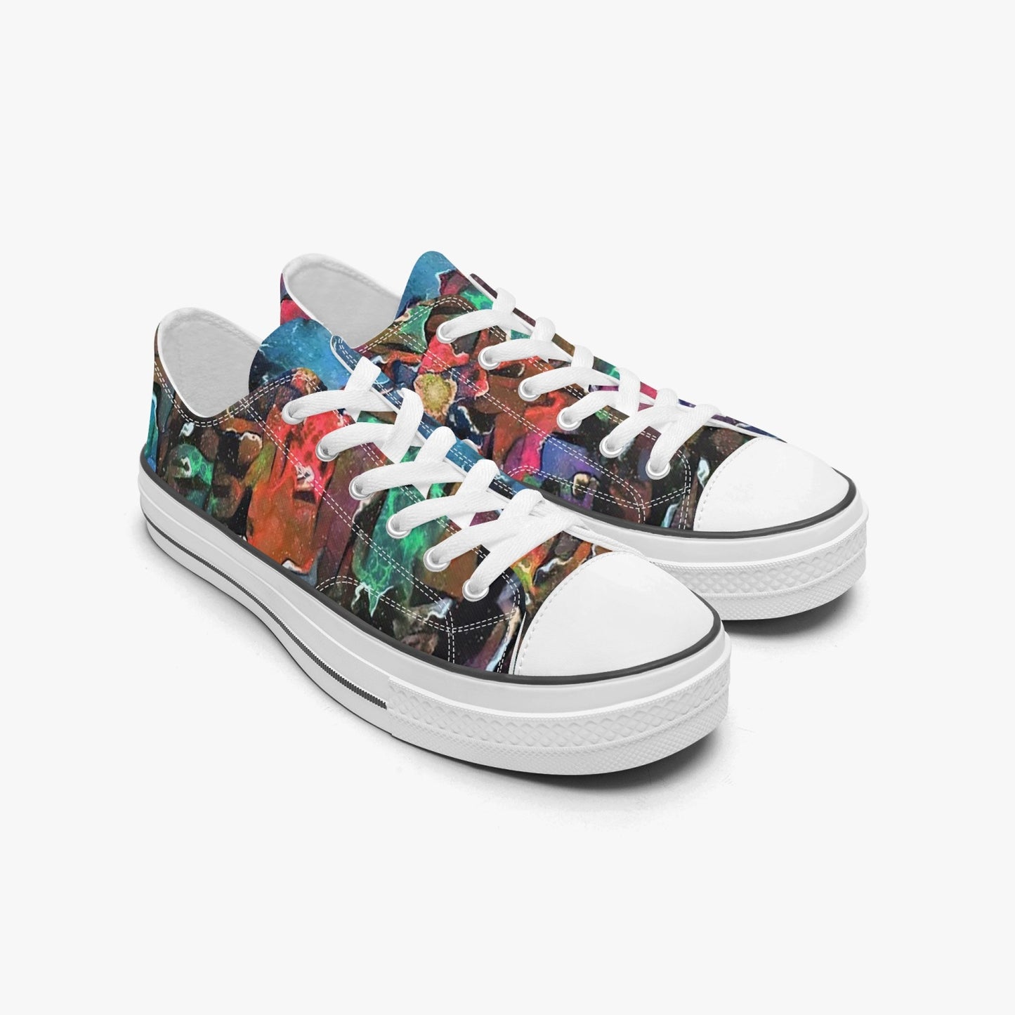 Space Storm Low Canvas Shoes-White sole