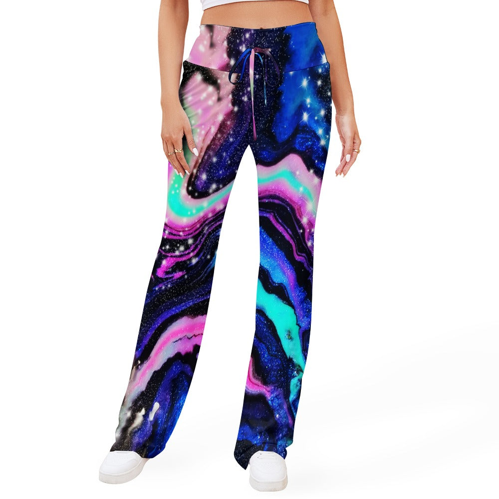 Galactic Beauty Straight Lace-Up Yoga Pants