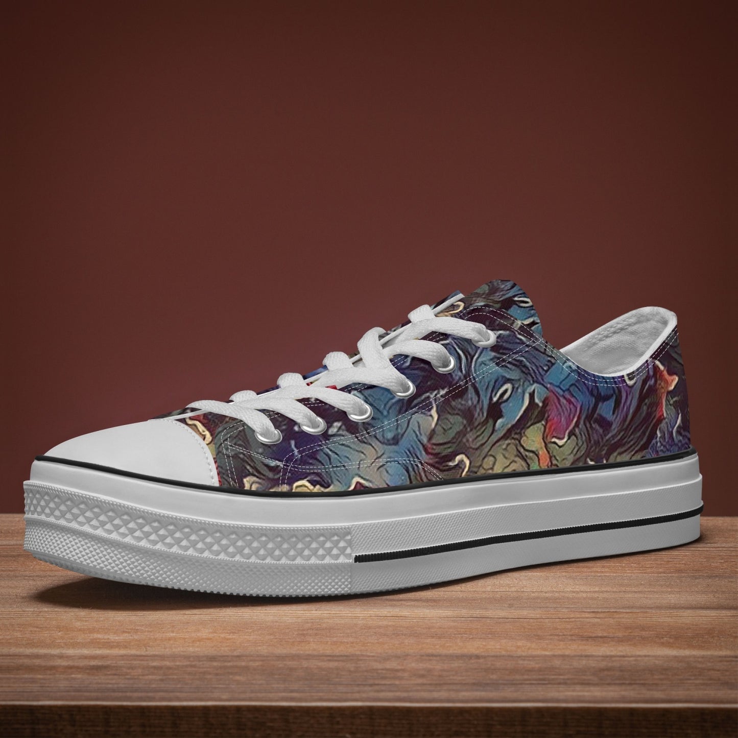 Space Storm Low Canvas Shoes-White sole