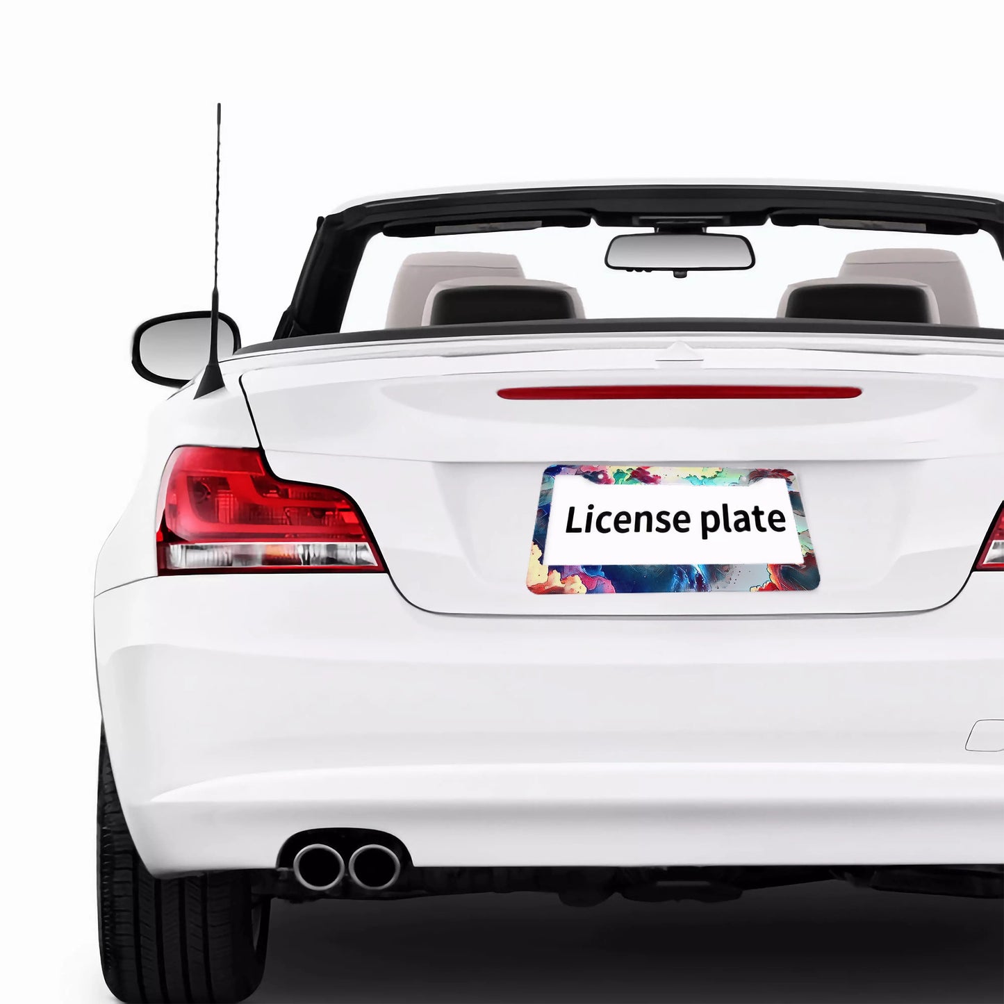 Galactic Ghost License Plate Frame (2 round hole) with Accessories