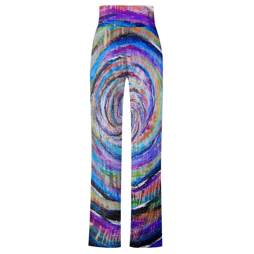 Galactic Whirlpool Straight Lace-Up Yoga Pants