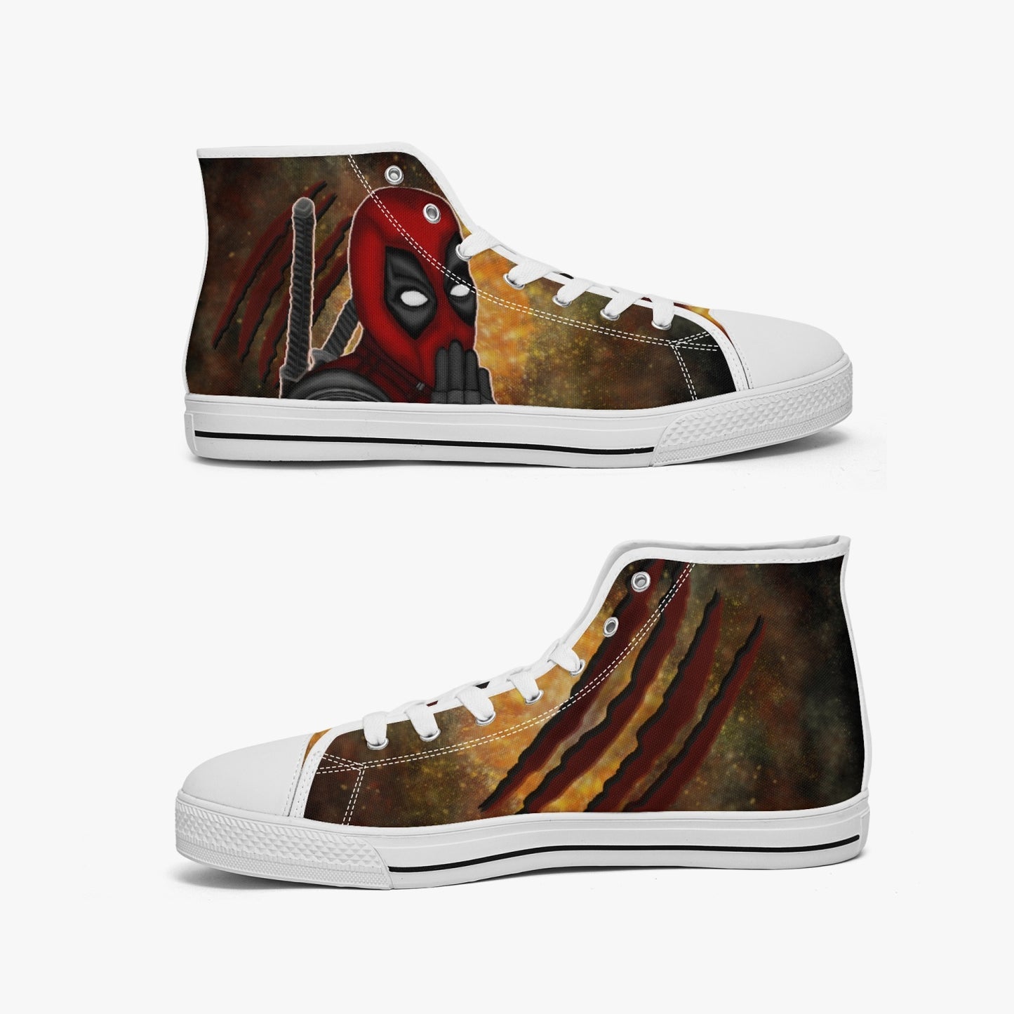 Deadpool/Wolverine High-top Canvas Shoes - Tongue Printable