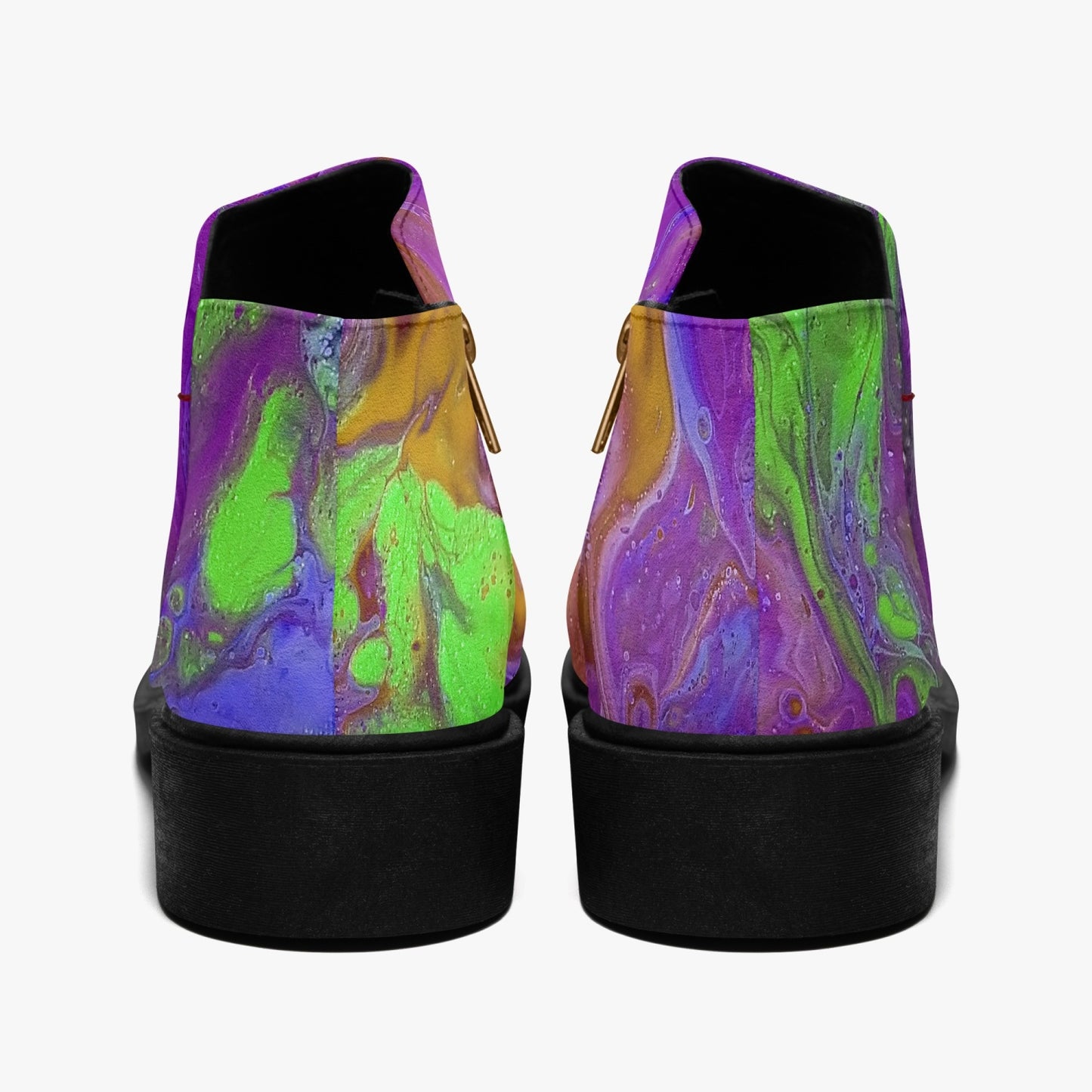 Liquid Galaxy Fashion Zipper Boots