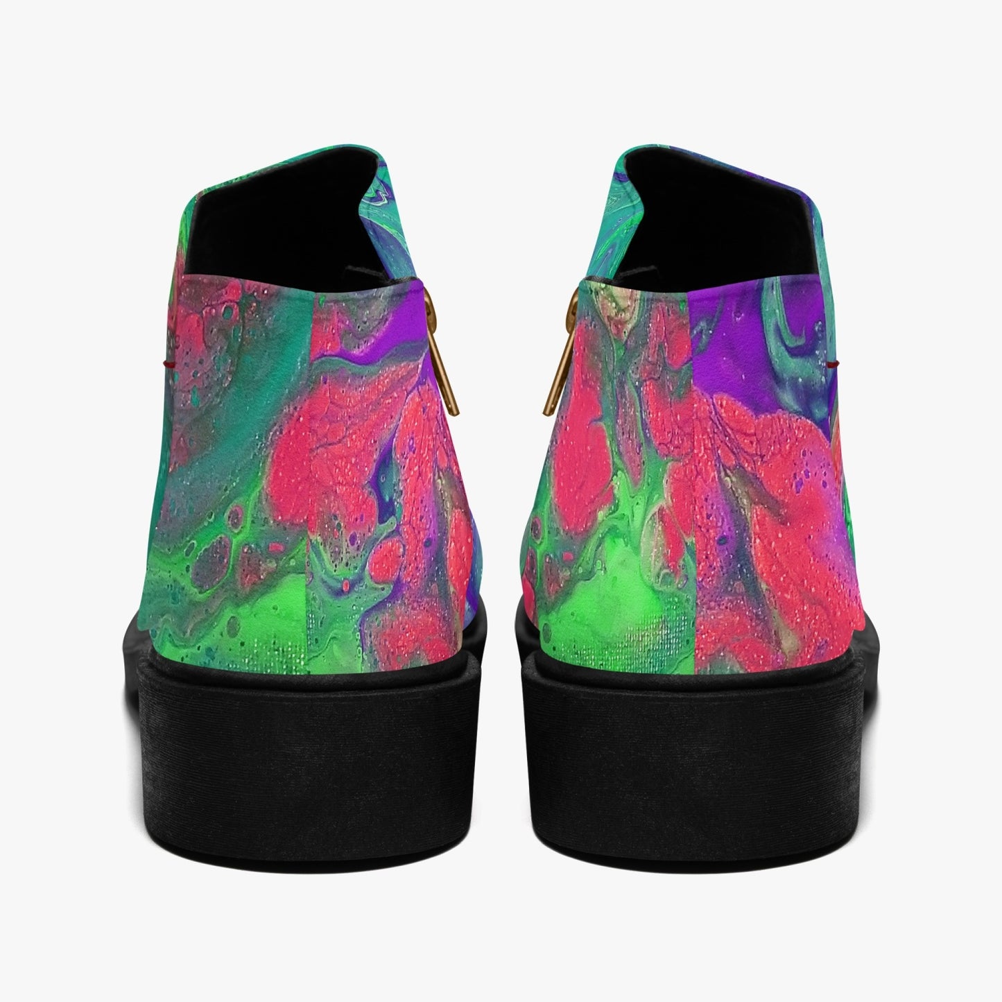 Liquid Galaxy Fashion Zipper Boots