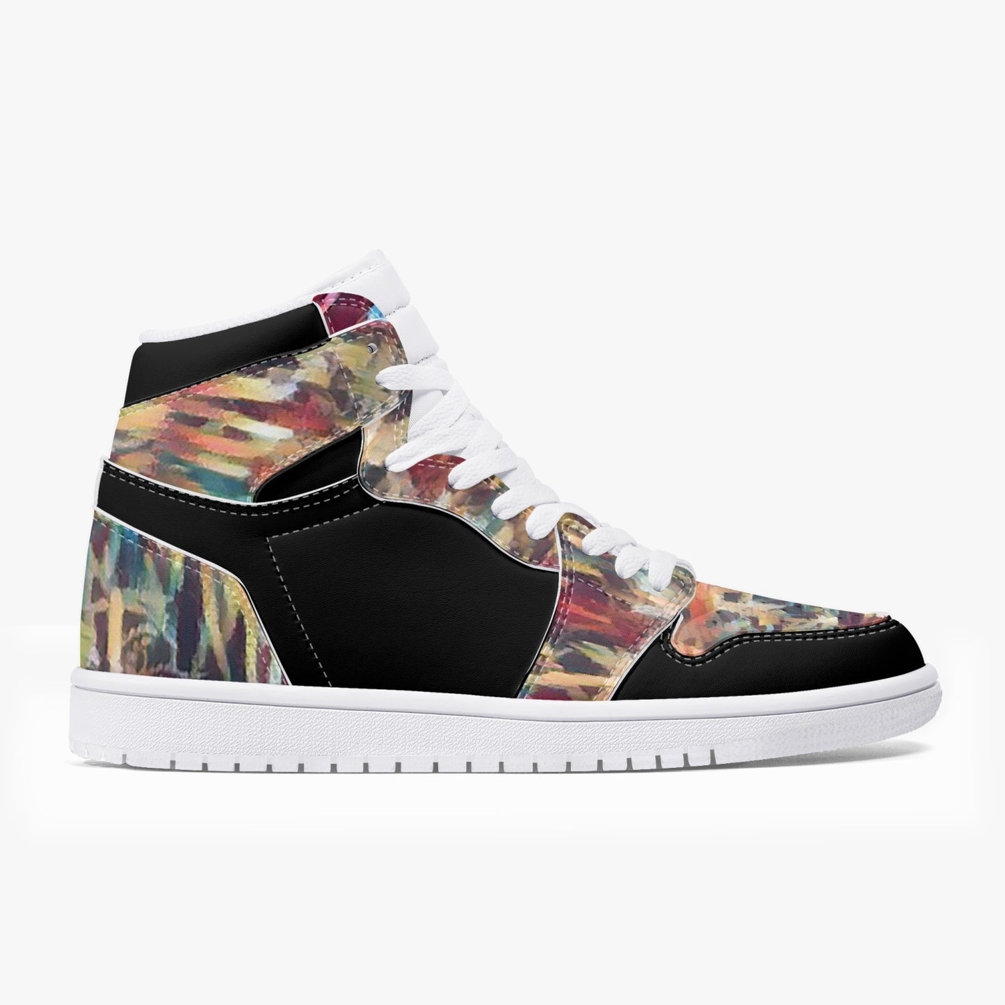 chill Vibes High-Top Leather Sneakers - White