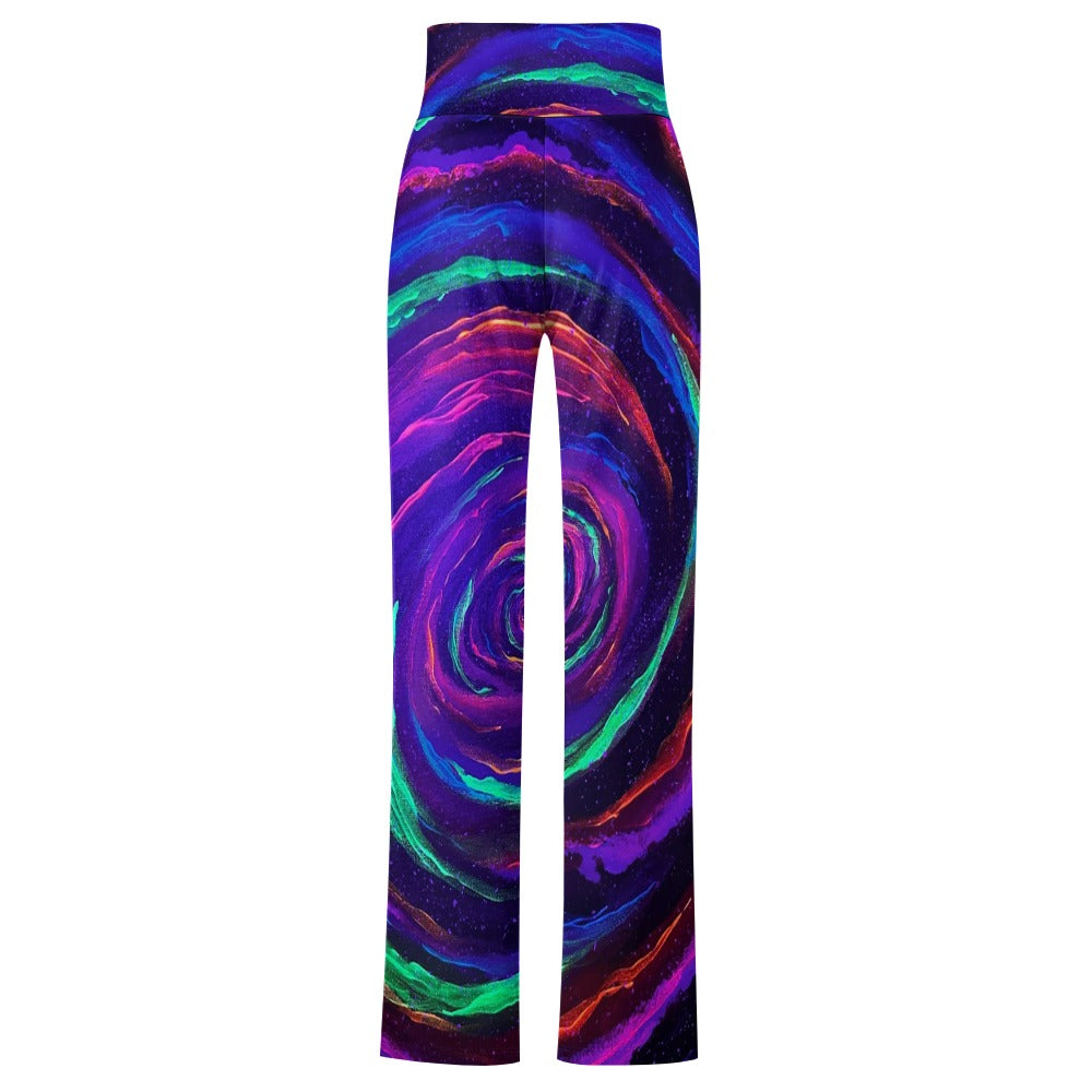 Galactic Rabbit Hole Straight Lace-Up Yoga Pants