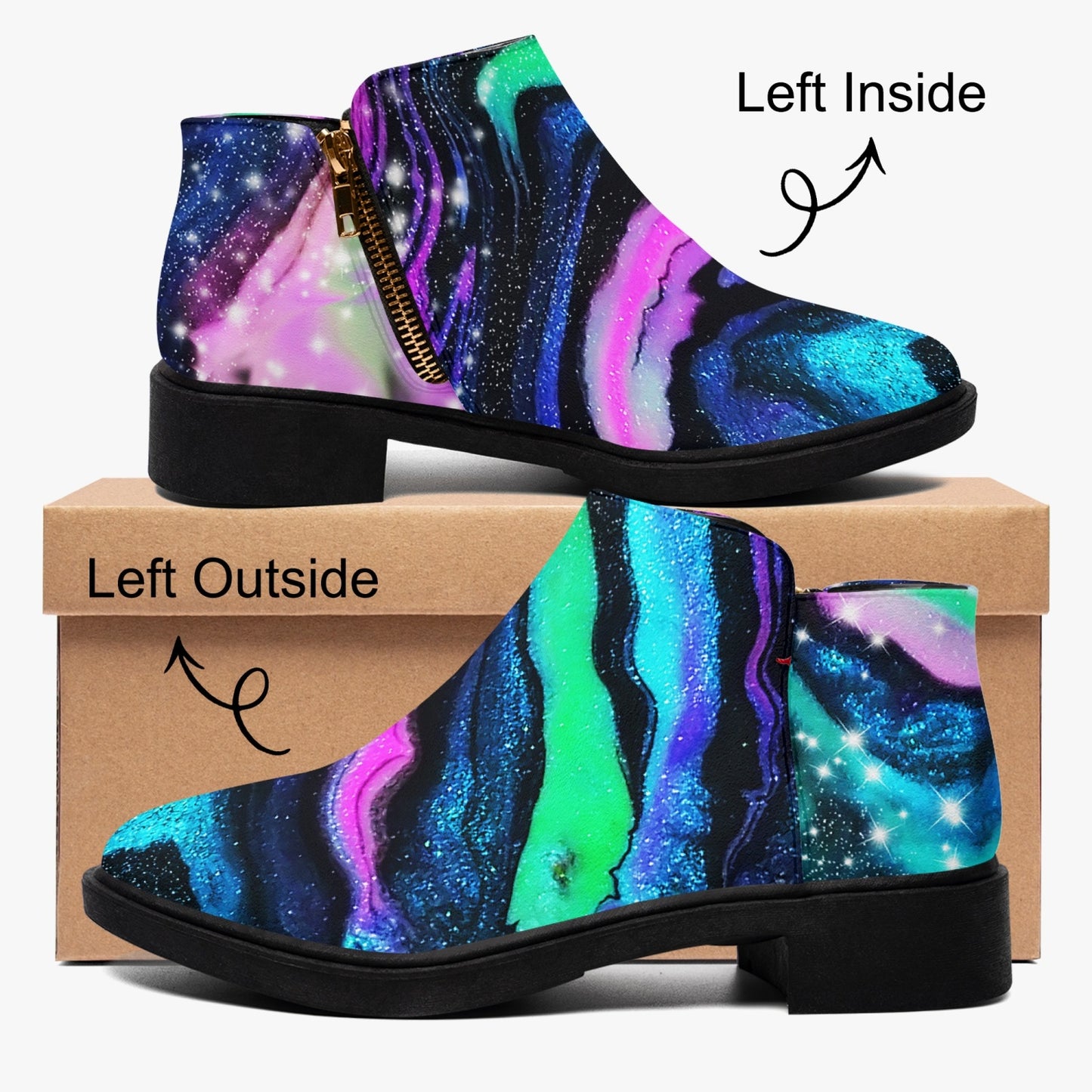 Galactic Beauty Fashion Zipper Boots