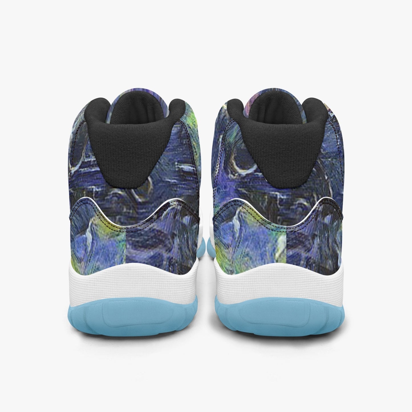 Space Storm AJ11 Basketball Sneakers -Blue Sole