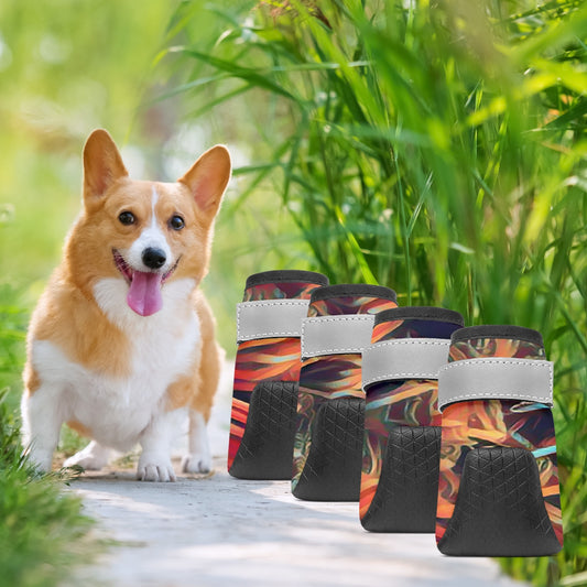 Fiery Whispers Pet Booties for Dogs