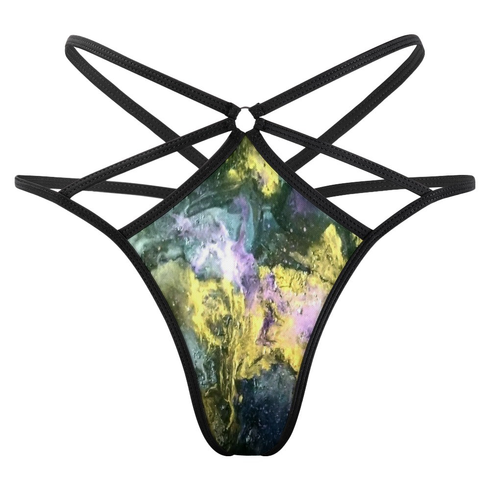 Golden Galaxy T-back Thong