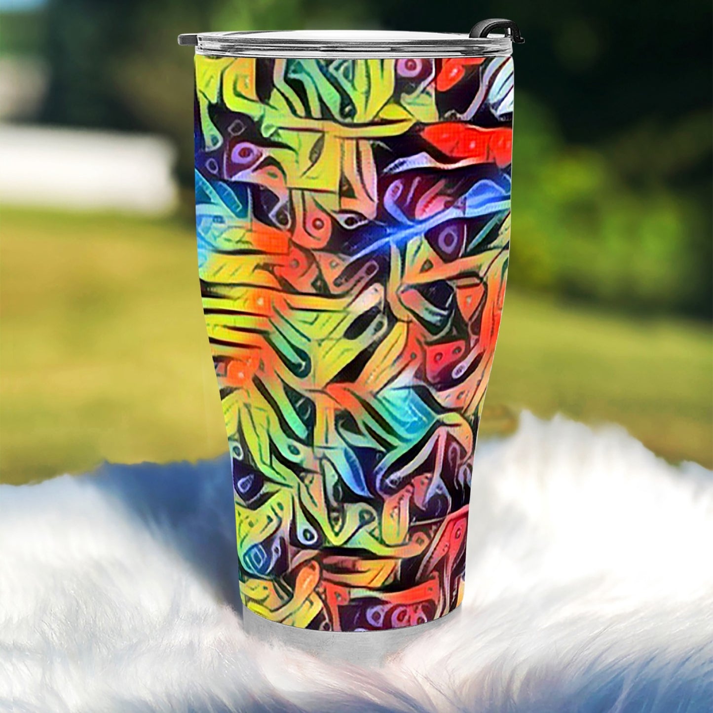 Funky Whispers 30oz Curved Shiny Tumbler