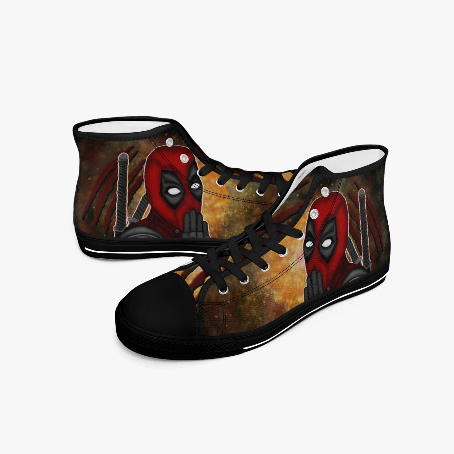 Deadpool/Wolverine High-top Canvas Shoes - Tongue Printable