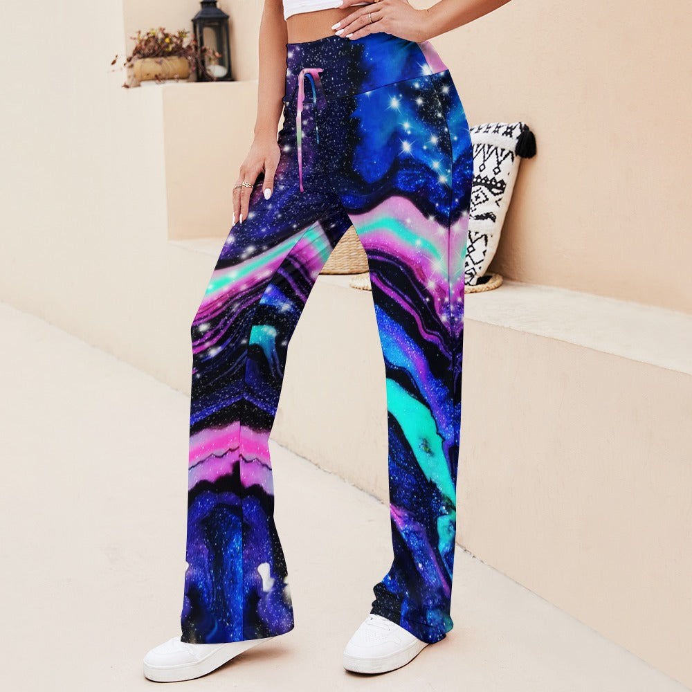 Galactic Beauty Straight Lace-Up Yoga Pants