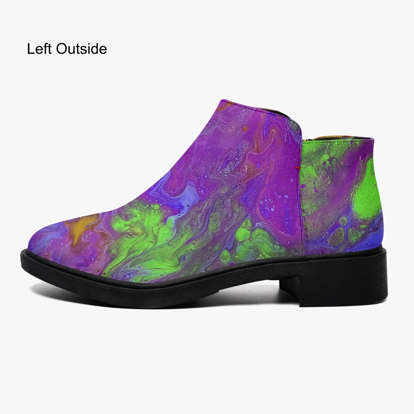 Liquid Galaxy Fashion Zipper Boots