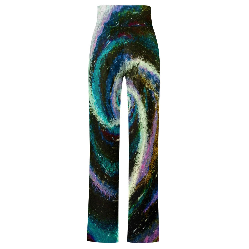 Galactic Sea Straight Lace-Up Yoga Pants