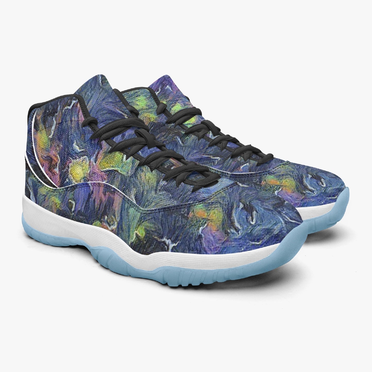 Space Storm AJ11 Basketball Sneakers -Blue Sole