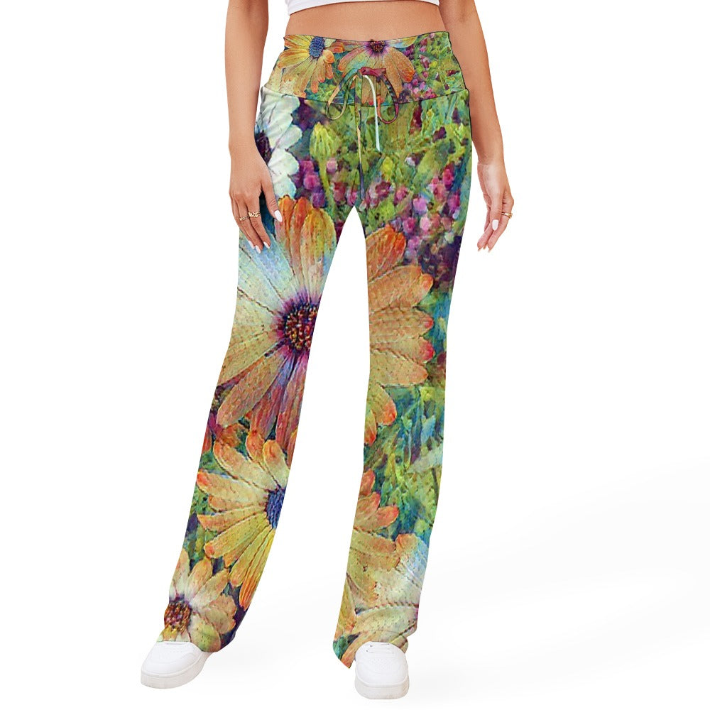 Daisies Straight Lace-Up Yoga Pants