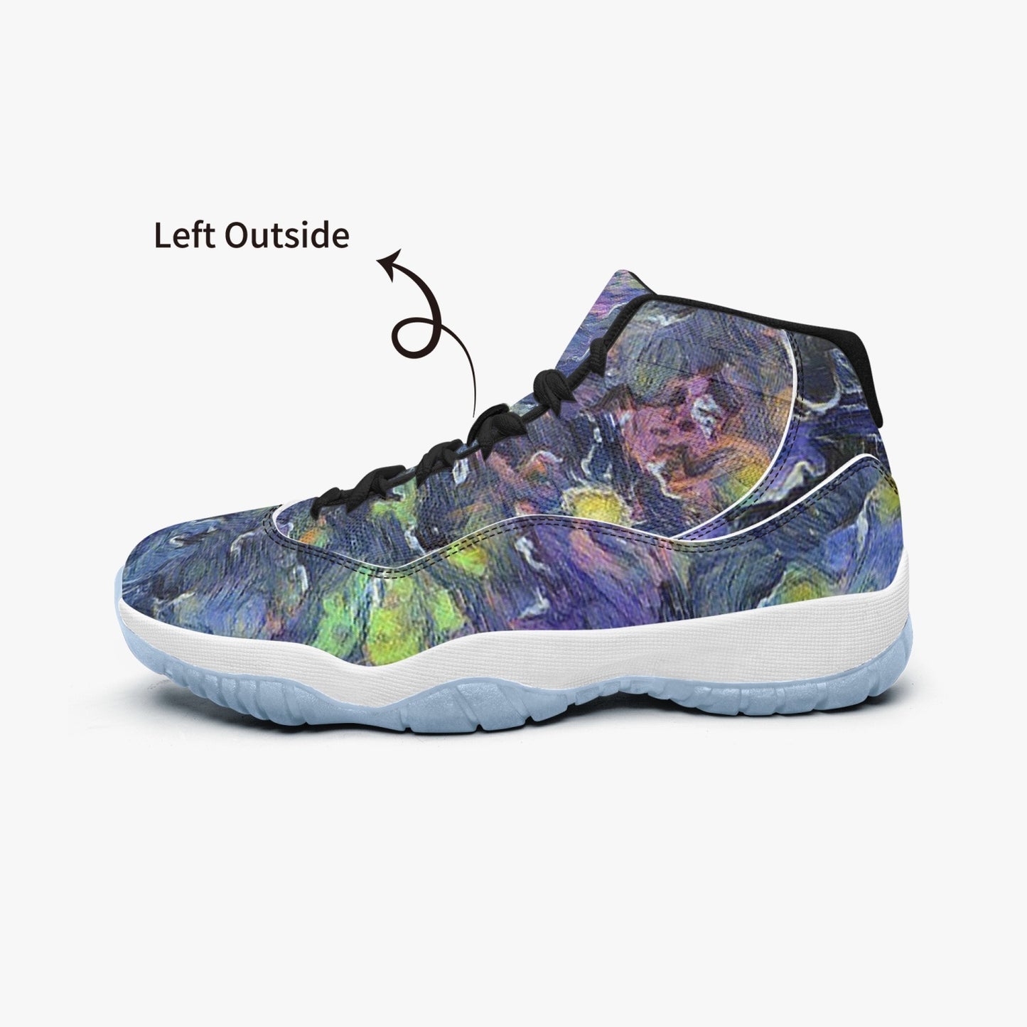 Space Storm AJ11 Basketball Sneakers -Blue Sole