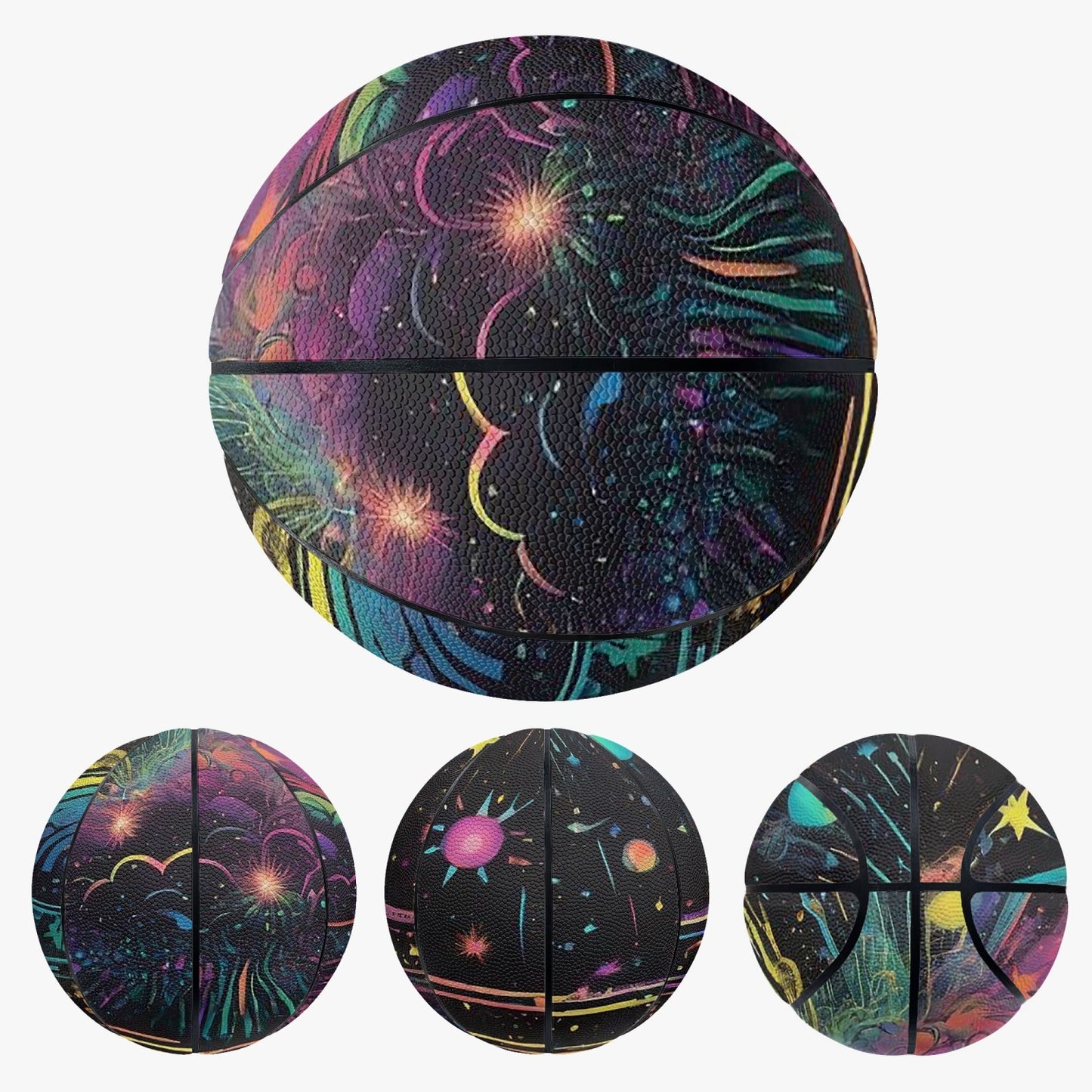 Psychedelic Explosion Basketball - Eight Panel Printed