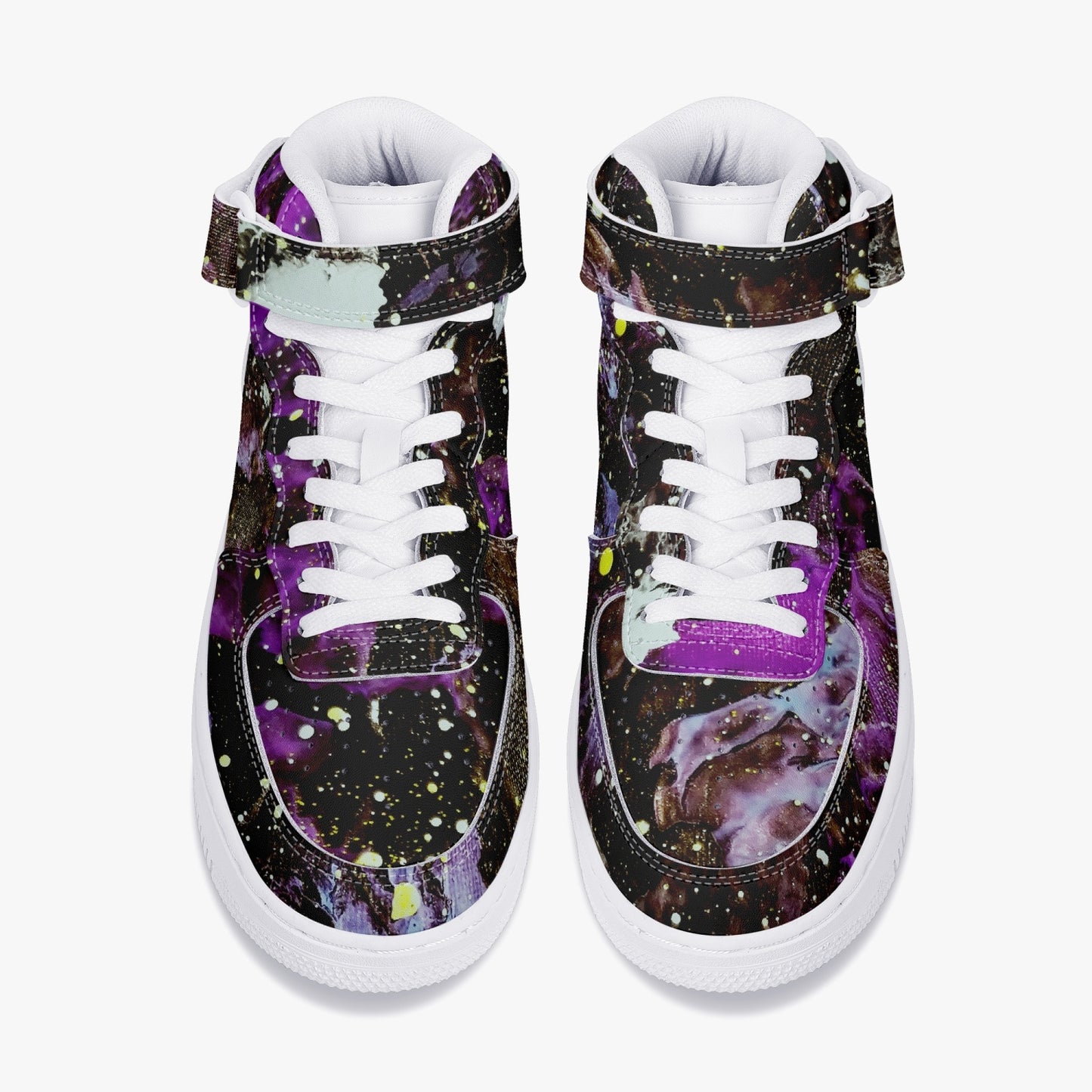 Galactic Storm AF1 High-Top Leather Sports Sneakers