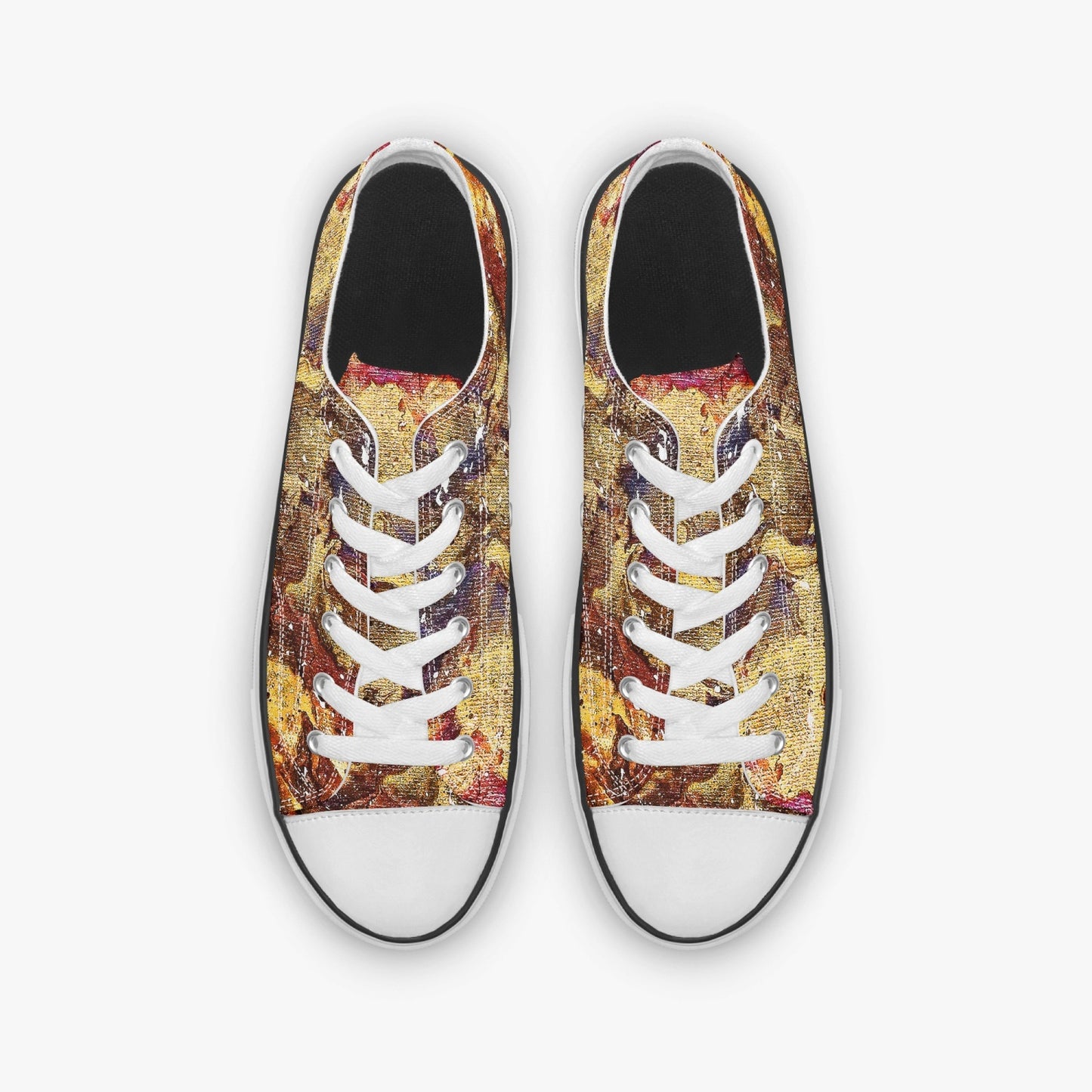 Heaven Meets Universe Low Top Canvas Shoes-White sole