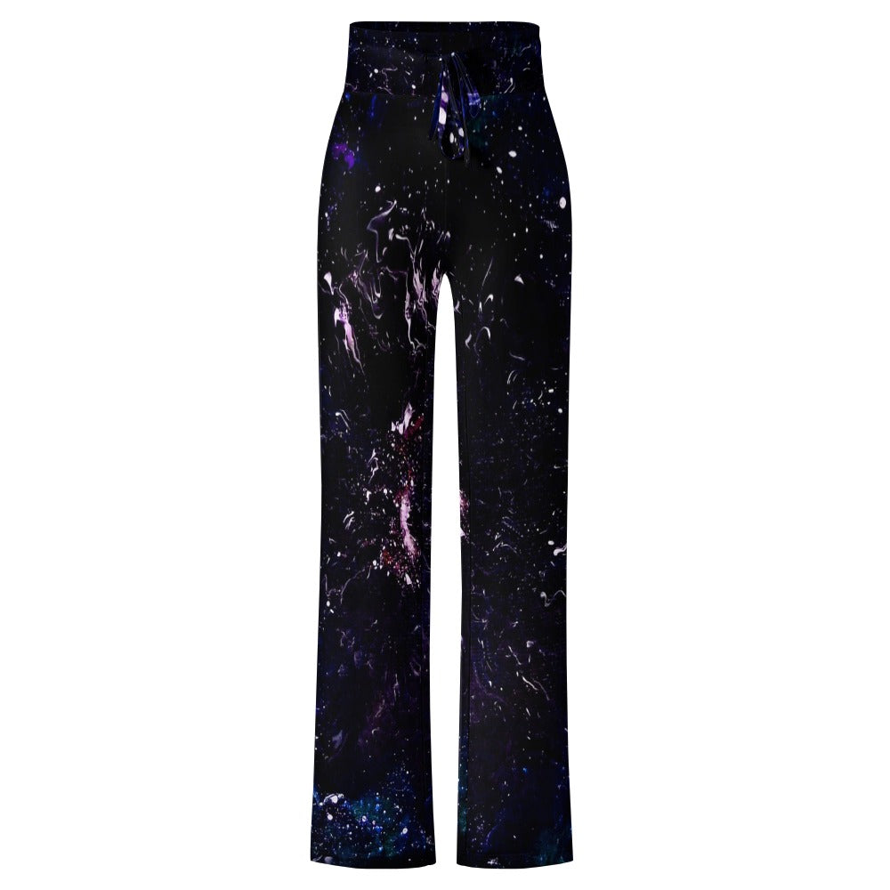 Galactic Darkness Straight Lace-Up Yoga Pants