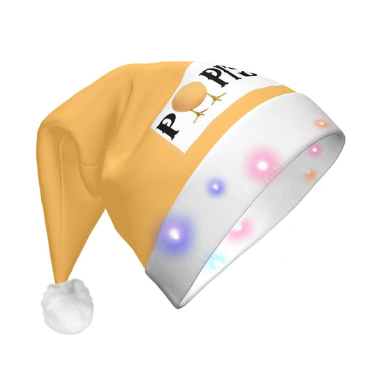 POPIS! Adult Glowing Plush Christmas Hat