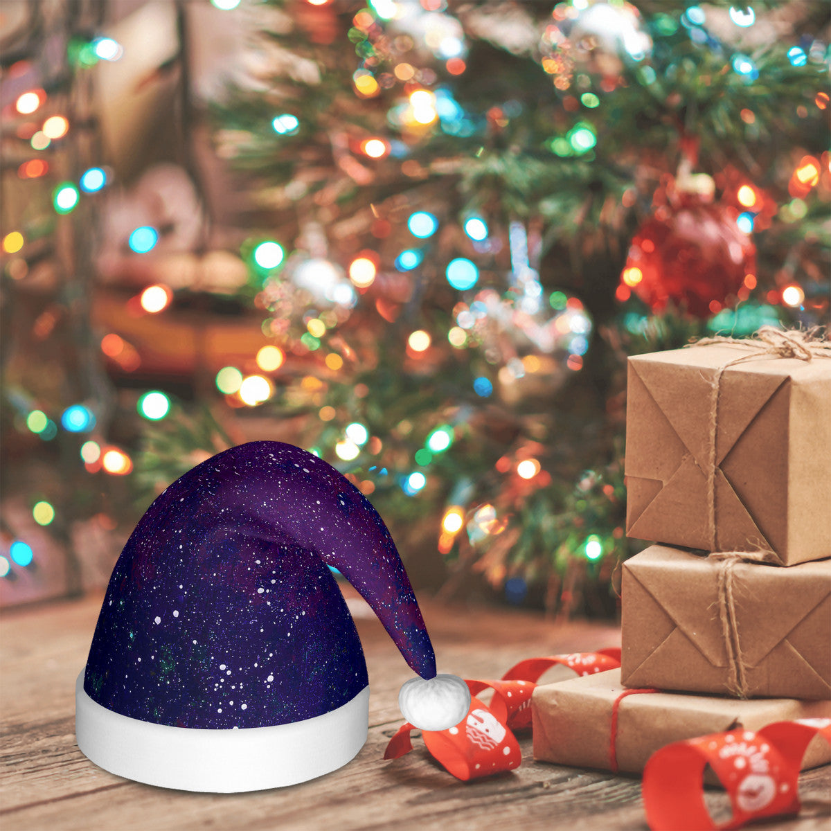 Galactic Atmosphere Adult Glowing Plush Christmas Hat