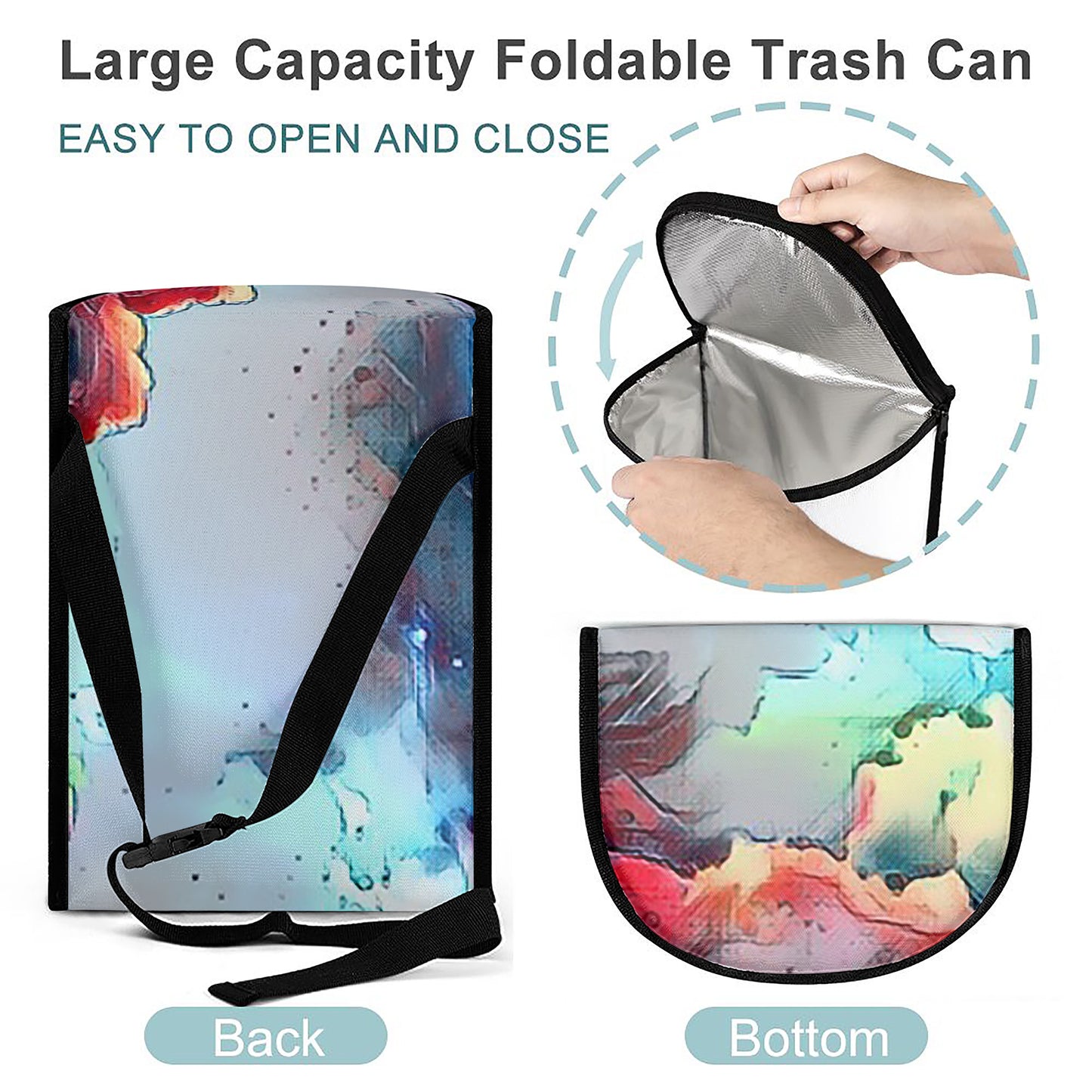 Galactic Ghost Car Garbage Storage Bag