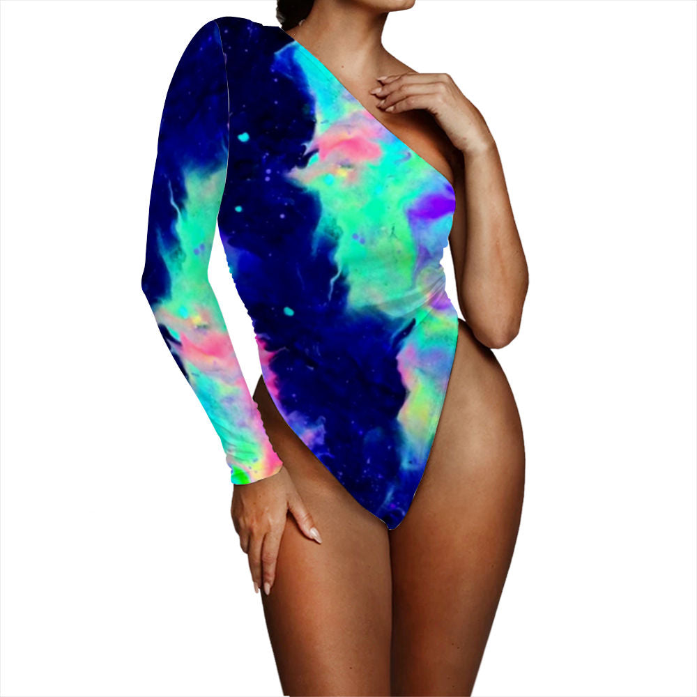 Galactic Fire Off the Shoulder Bodysuit