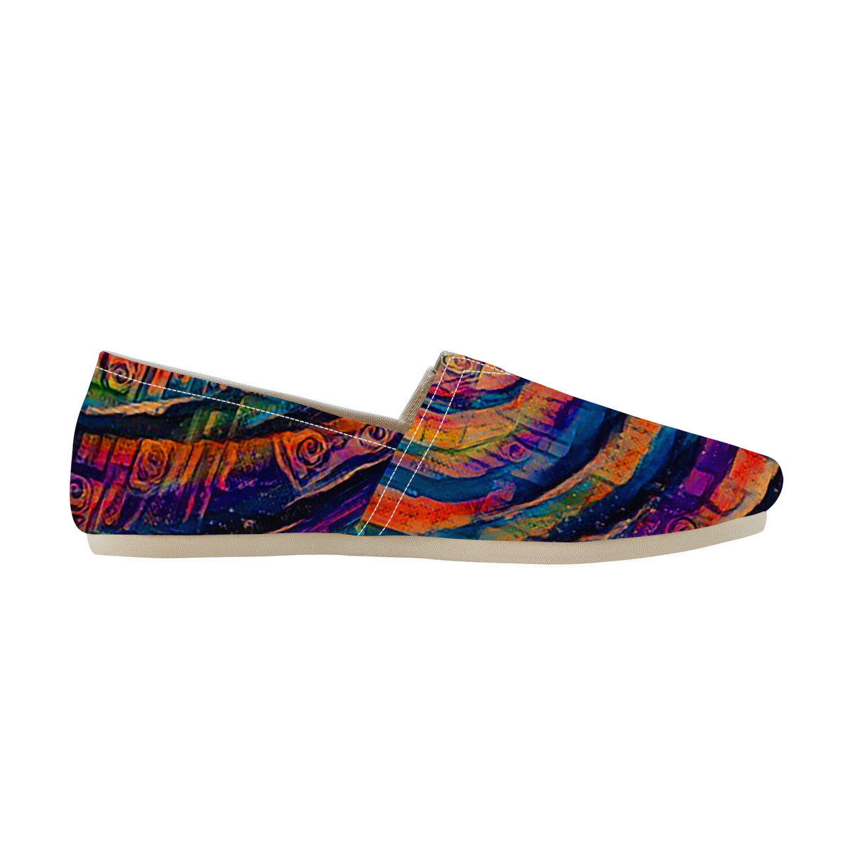 Galactic Rabbit Hole Rainbow Canvas Flats