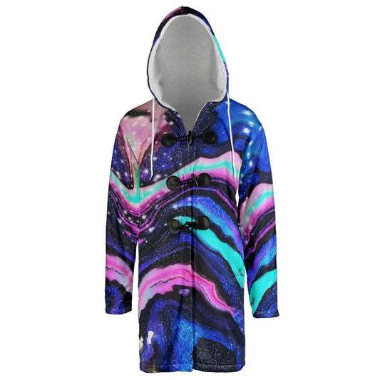 Galactic Beauty Hooded Cloak Coat: Embrace Cosmic Style