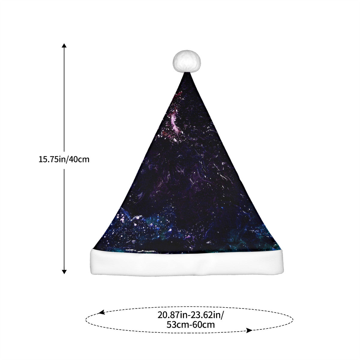 Galactic Darkness Adult Glowing Plush Christmas Hat