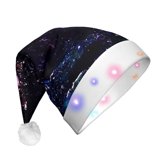 Galactic Darkness Adult Glowing Plush Christmas Hat