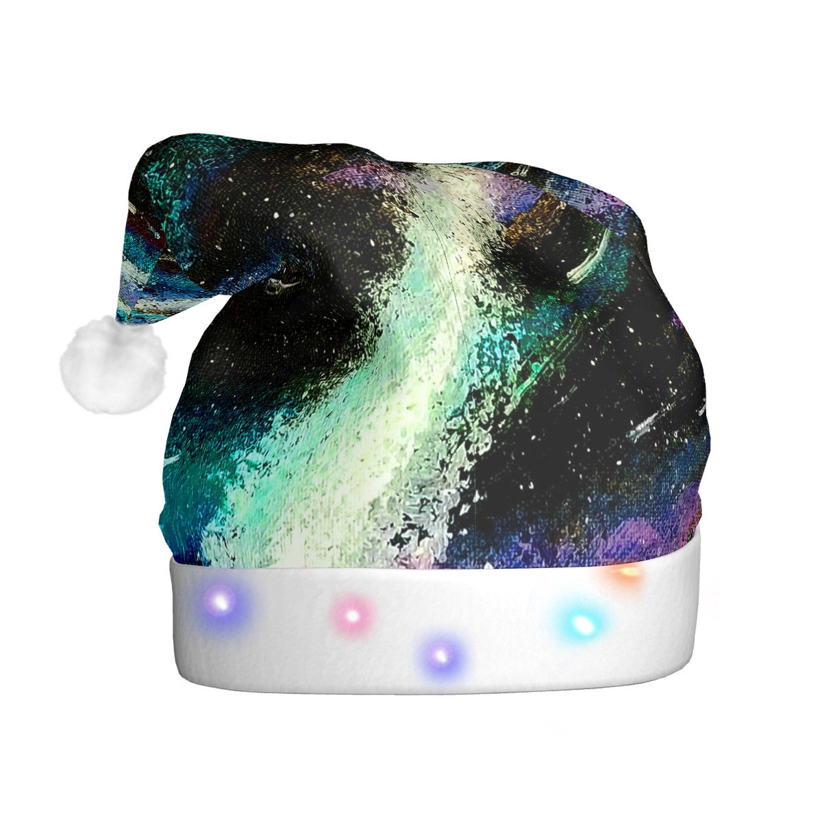 Galactic Sea Adult Glowing Plush Christmas Hat