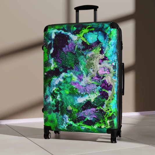 Green Galaxy Suitcases *3 sizes*