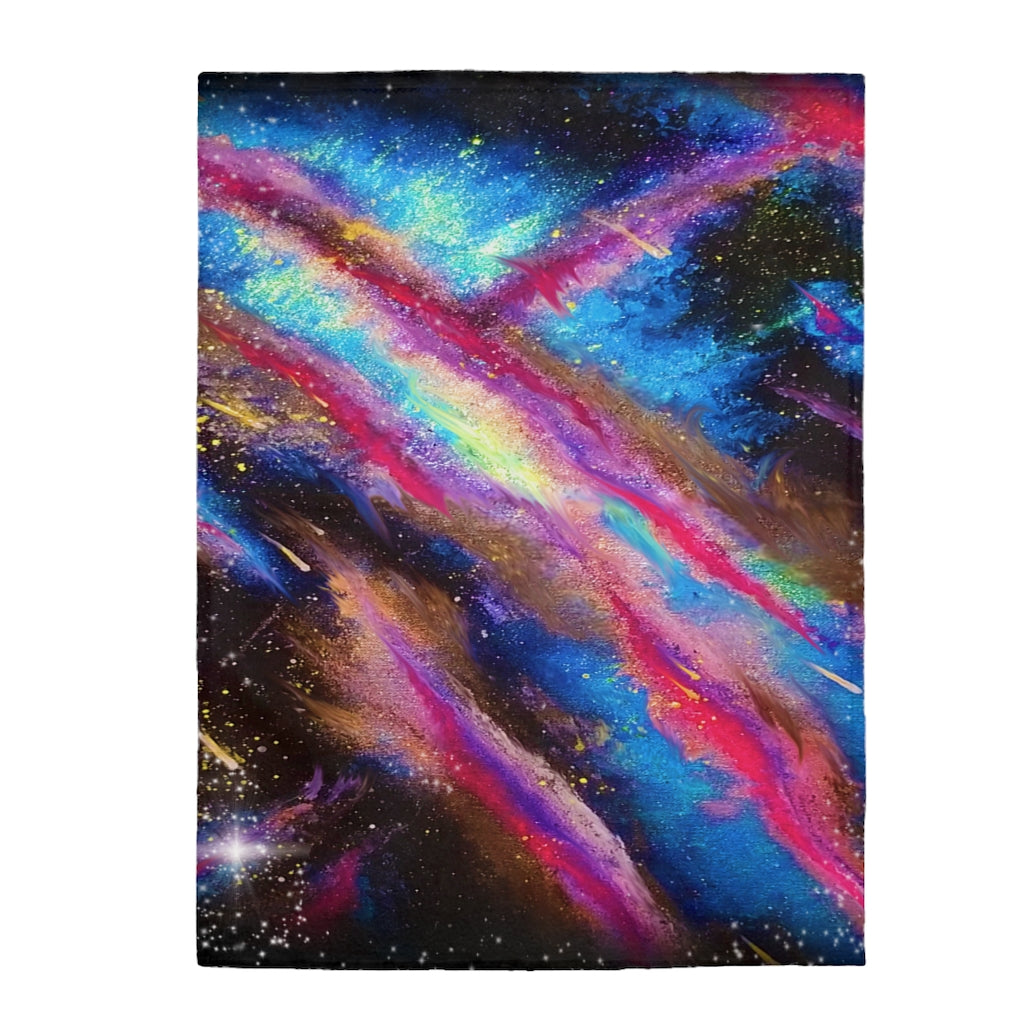 Explosive Nebula Velveteen Plush Blanket