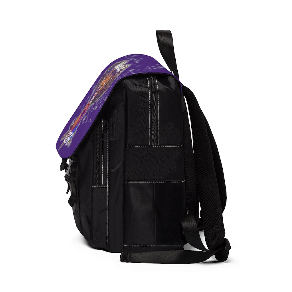 Music is Life 1 Casual Shoulder Backpack-Purple