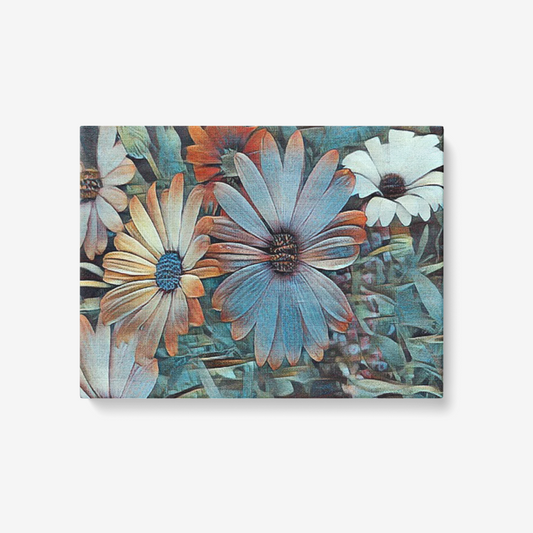 Flower Power 1 Piece Canvas Wall Art for Living Room - Framed Ready to Hang 24"x18"