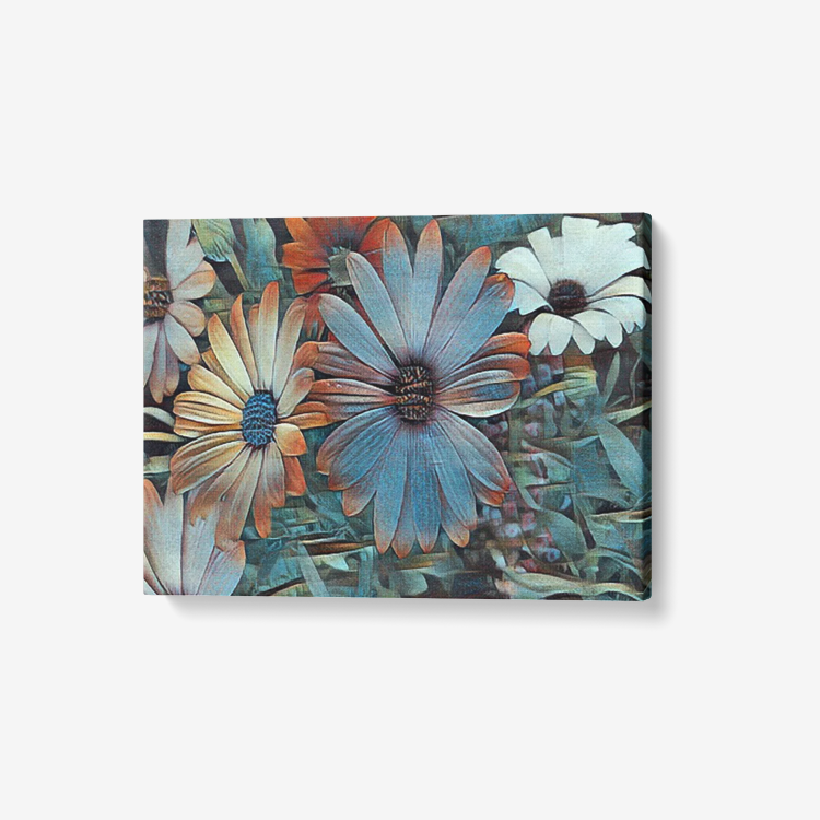 Flower Power 1 Piece Canvas Wall Art for Living Room - Framed Ready to Hang 24"x18"