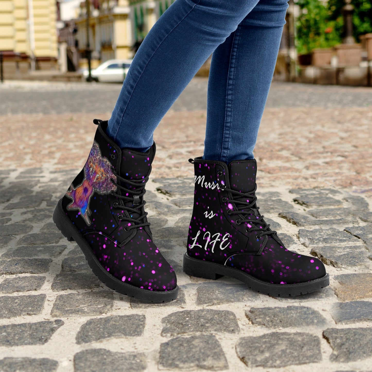 Music is Life 1 Leather Boots