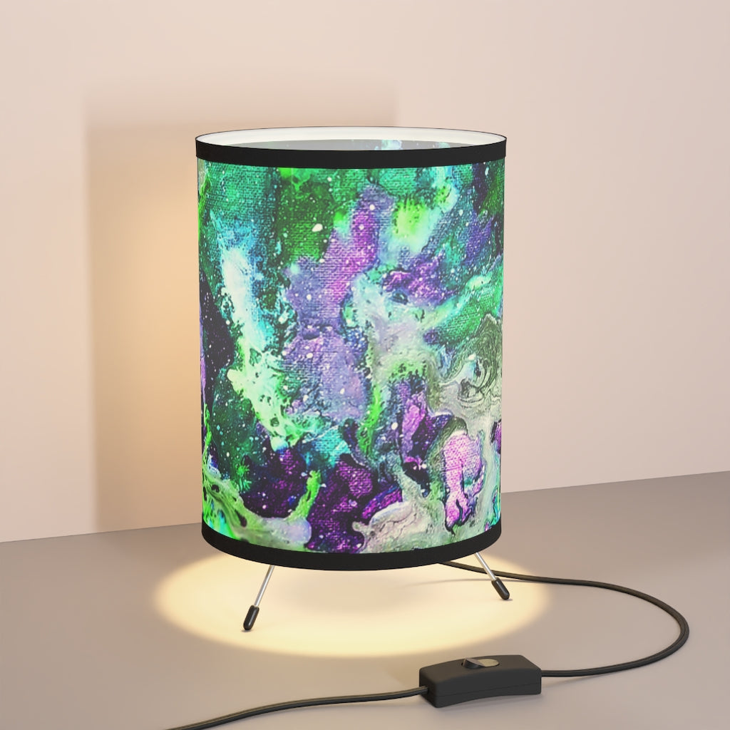 Green Galaxy Tripod Table Lamp