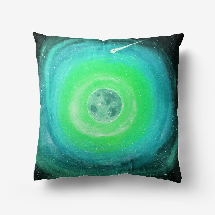 Moonlight Magic/Sunrise Throw Pillow