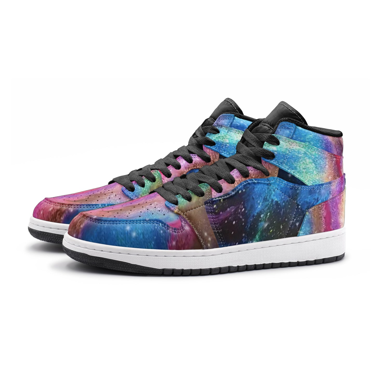 Explosive Nebula Retro High-Top Sneaker